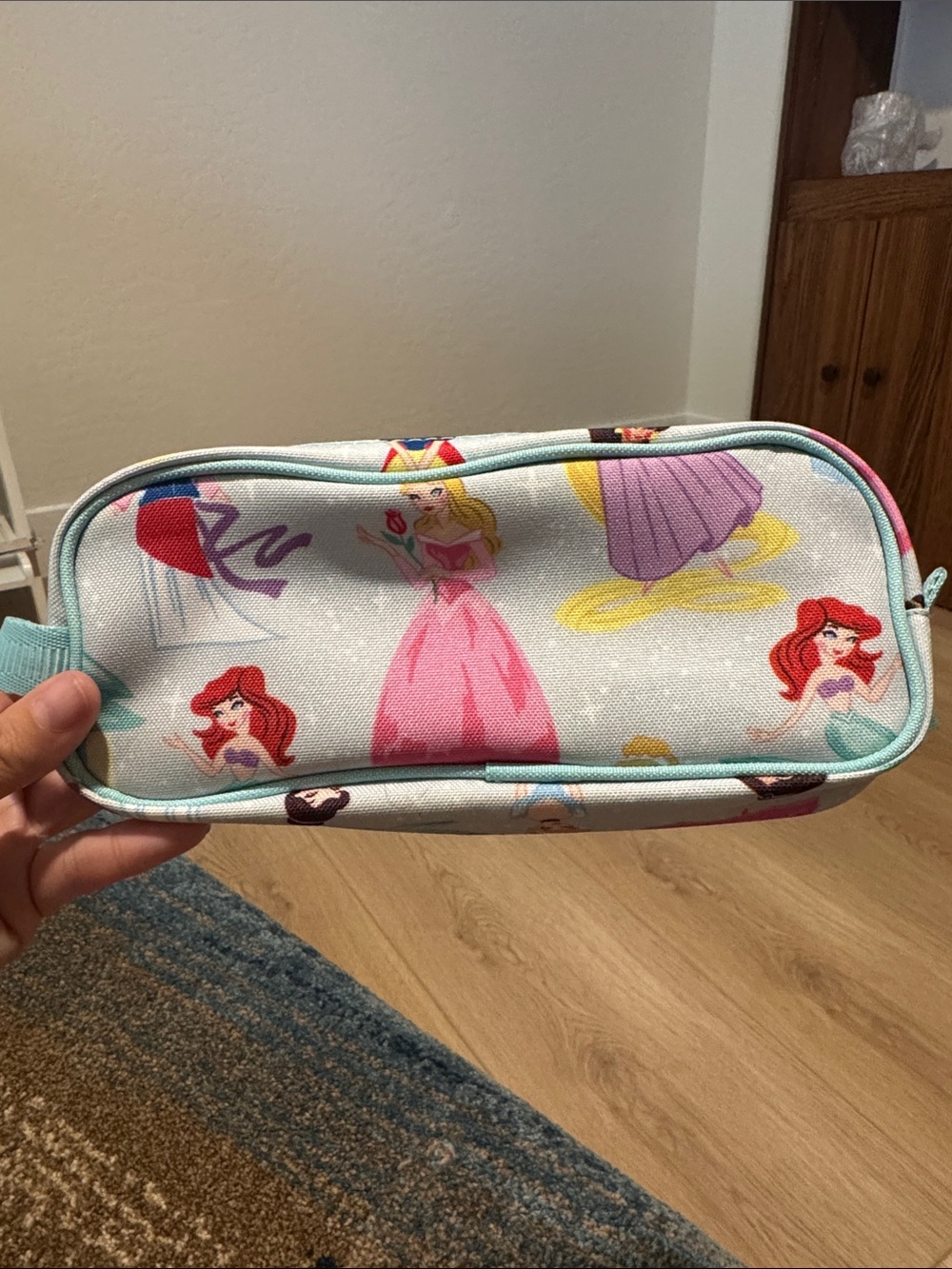 Disney Princess Pencil Case - Pink & Light Blue